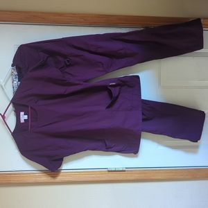 S/ST Koi Burgundy scrub set